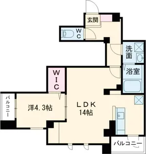 パークビュー世田谷桜丘【2階】の間取り
