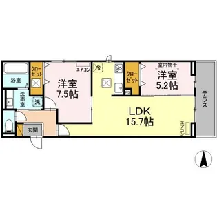 Ferro Palazzo A棟 【202号室】の間取り