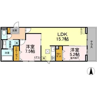 Ferro Palazzo B棟【302号室】の間取り