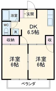 サンハイツホヅミ【1階】の間取り