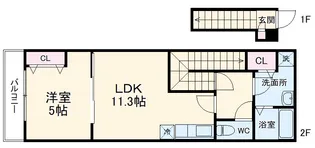 エステイトN東大宮【2階】の間取り