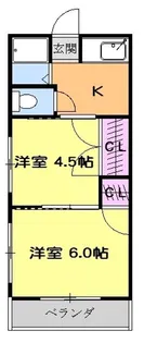 コーポ庄南【A号室】の間取り