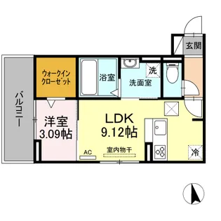 エスペランサ旭 B棟【1階】の間取り