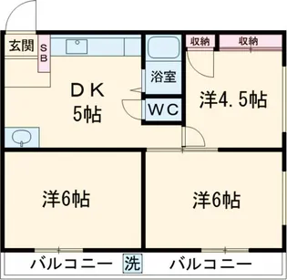 光マンション【202号室】の間取り