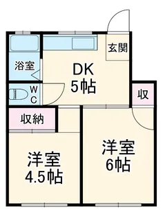 萩沢ハイツB棟【101号室】の間取り