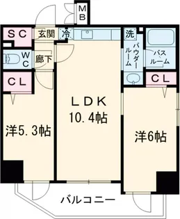 ヴェルディーク八王子横山町【6階】の間取り