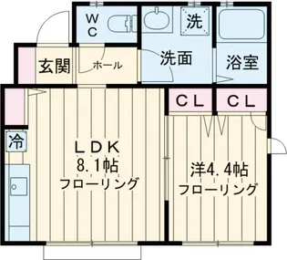 デザインコート吉祥寺456【1階】の間取り