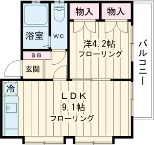 YMハウス【102号室】の間取り