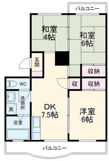 宮ノ脇マンション【206号室】の間取り