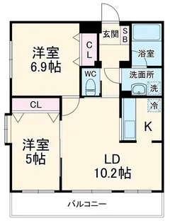 グランドガーデン凛【1階】の間取り