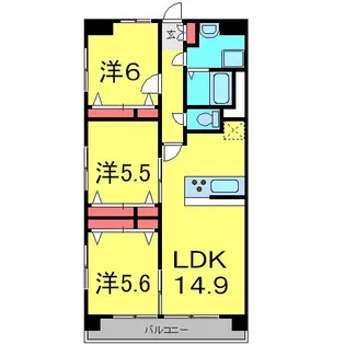 ホビアル・フェンテ【3階】の間取り