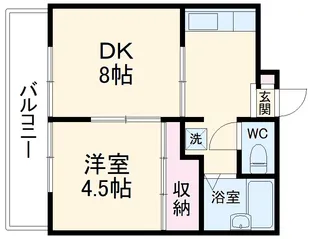 ヴィラ・サンポート【3階】の間取り