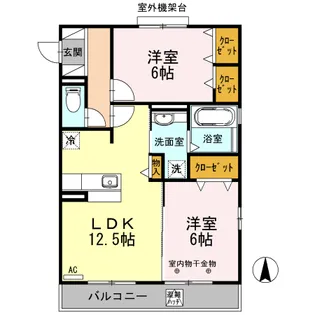 ファビュラス松下【3階】の間取り