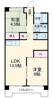 アールイーステージ蟹江【5階】の間取り