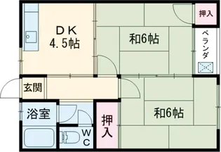 第二北原ハイツ【2階】の間取り