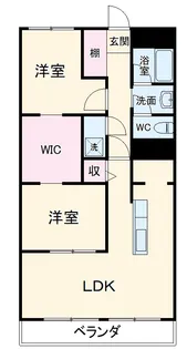 里水マンションA【1階】の間取り