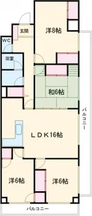 Kハイツ【4階】の間取り