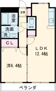 ピーノドゥーエ【1階】の間取り