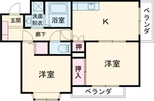 ムーンハイツマリコ2【1階】の間取り