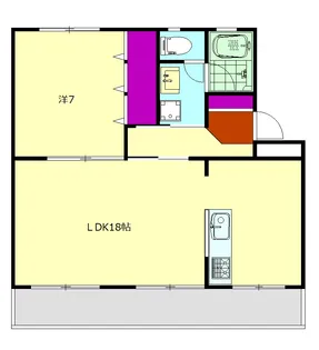 若宮ハイツ【4階】の間取り