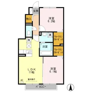 アルカディア【1階】の間取り