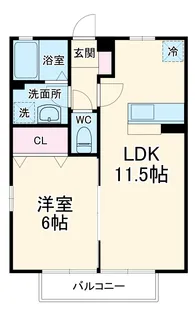 リバーウォーク B【2階】の間取り