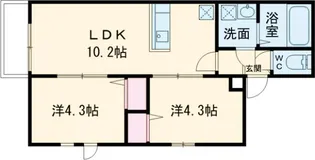 Litera吉塚駅前【2階】の間取り