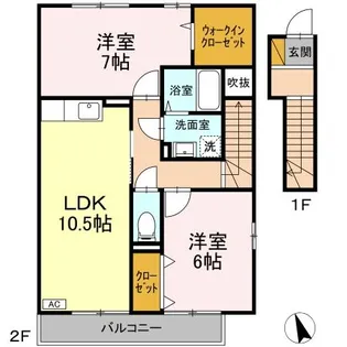 レヴール西船【2階】の間取り