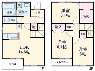 ドエルコート里吉 C【1階】の間取り