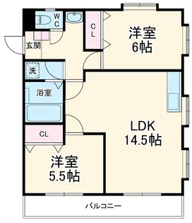 ロイヤルコーポ加藤【4階】の間取り