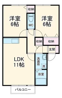ソレーユⅠ【1階】の間取り