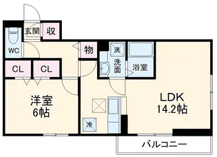 プランドール蒲生南町Ⅰ【1階】の間取り