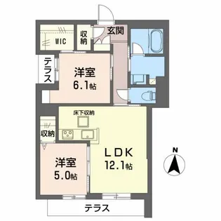 シャーメゾンZENII【1階】の間取り