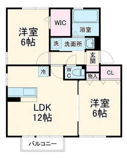 レセンテ八潮 D【2階】の間取り