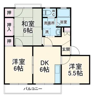 メゾン旭C棟【1階】の間取り