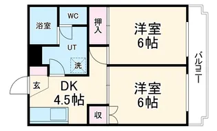アニバーサリー【4階】の間取り