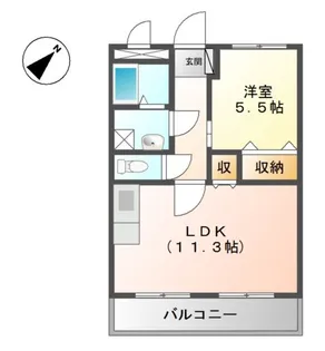 メゾンコンフォール【2階】の間取り