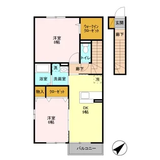 ローズコート山﨑【2階】の間取り