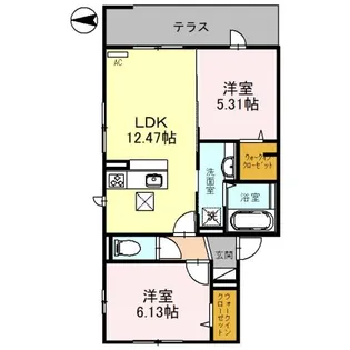 D’room 若園【2階】の間取り