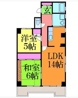 グランセーブル高岳【4階】の間取り