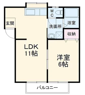 サンモリッツハイツB【203号室】の間取り