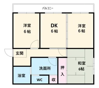 ハイツ中山【401号室】の間取り