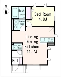 テラスフラット【1階】の間取り