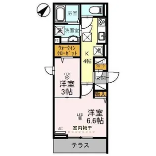 スリーカントリー【1階】の間取り