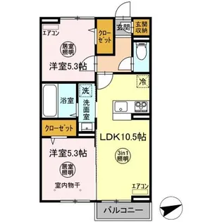 IDEAL(イデアル)Ⅱ【2階】の間取り