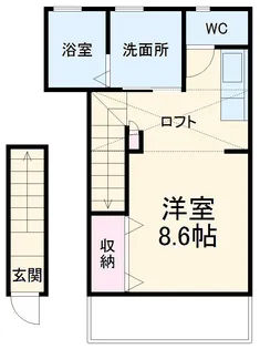 カーサビアンカ オキ【202号室】の間取り