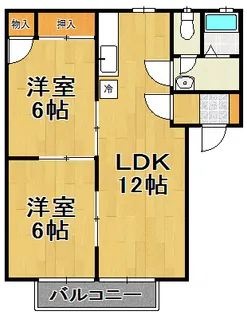 若柴ガーデンコート【202号室】の間取り