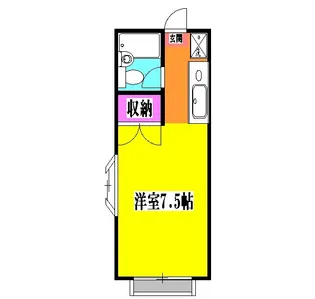 エステートピア小林【205号室】の間取り