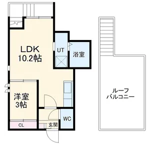 GRANDTIC緑【203号室】の間取り