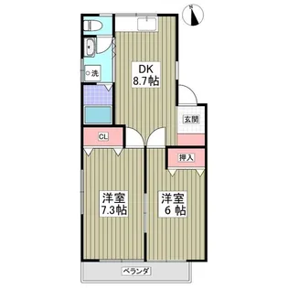 レーベンハイツ【1階】の間取り